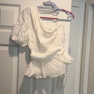 Nine West Cream Textured Blouse